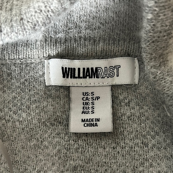 William Rast Light Grey Fuzzy Sweater Shirt Top **Size S** 🌸🌸 - Picture 4 of 4